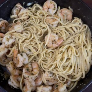 Garlic Shrimp Linguine