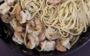 Garlic Shrimp Linguine