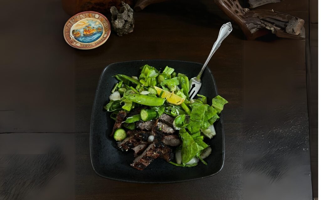 Steak with veggies