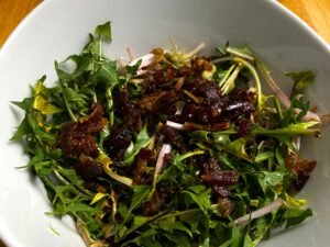 Dandelion Salad With Bacon